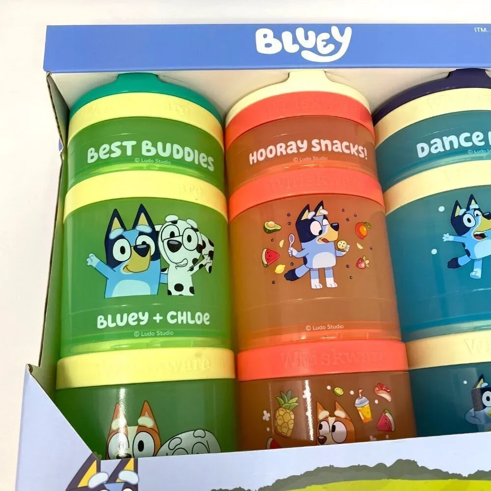Whiskware Bluey Or Paw Patrol Snack Containers On The Go Kids Toddler Twist Lock
